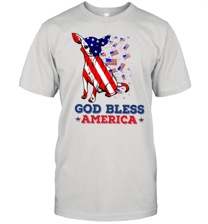 American Flag Chihuahua God Bless America Gift T-shirt Classic Men's T-shirt