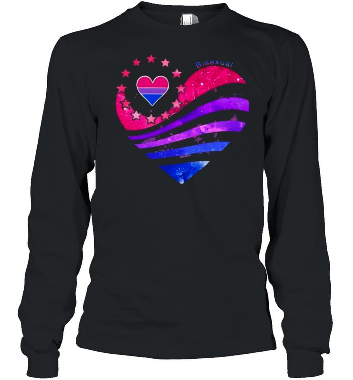 Bisexual Pride Heart  Long Sleeved T-shirt