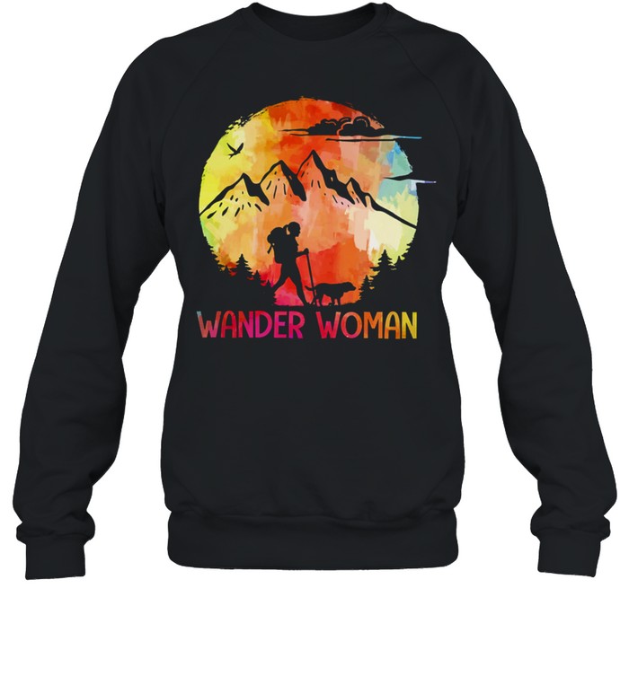 Camping Wonder Woman Shirt Unisex Sweatshirt
