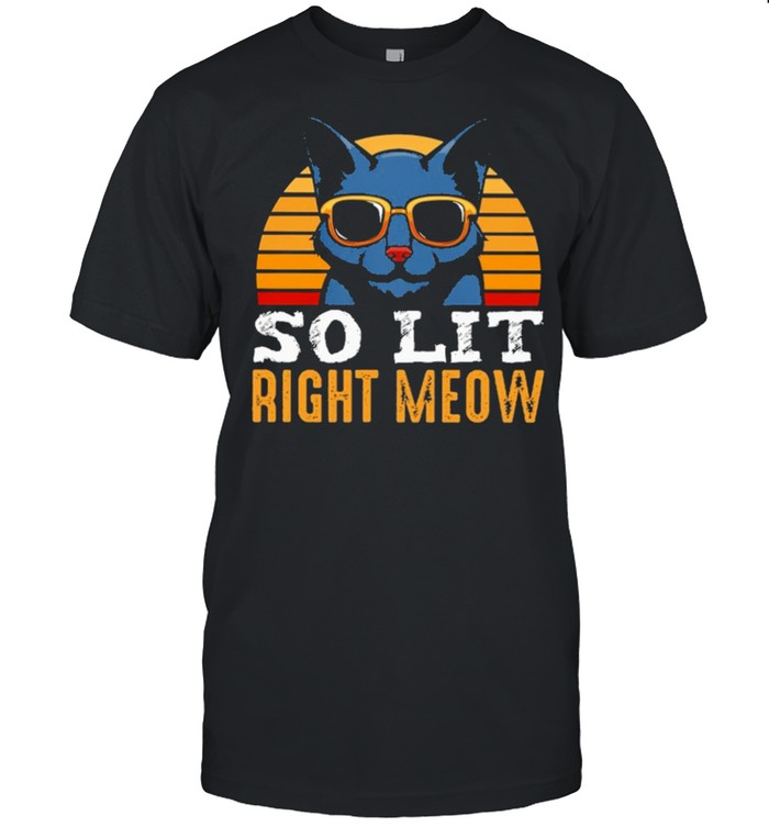 Cat best selling so lit right meow vintage shirt Classic Men's T-shirt