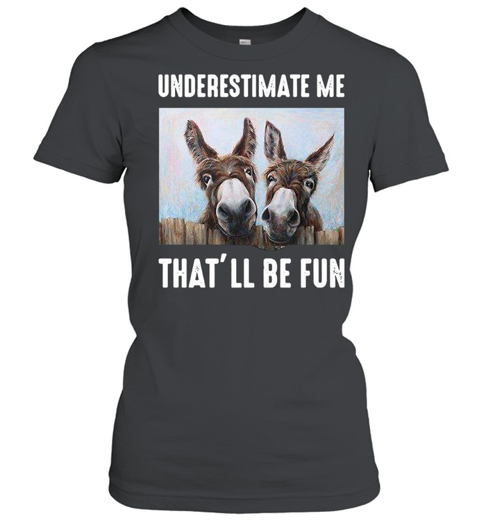 Donkey Underestimate Me That’ll Be Fun T-Shirt Classic Women'S T-Shirt