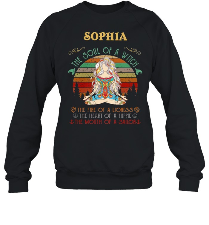 Girl Yoga Sophia the soul of a witch vintage shirt Unisex Sweatshirt