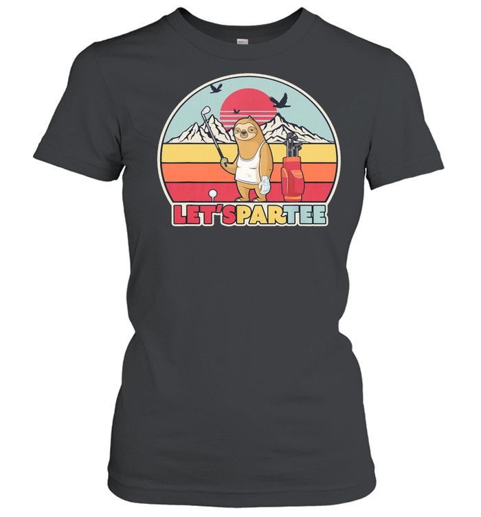 Golf Sloth Let’s Par Tee Vintage Retro T-shirt Classic Women's T-shirt