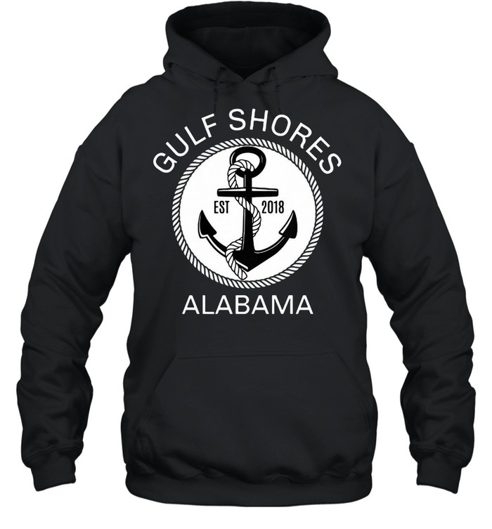 Gulf Shores Alabama Nautical Anchor T-shirt Unisex Hoodie
