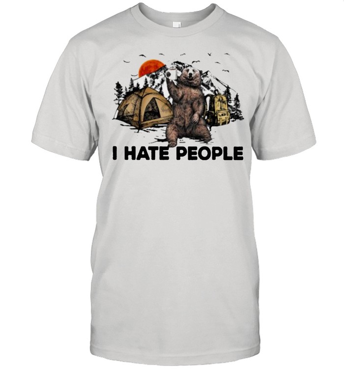 I Hate People Camping Bear  Classic Men's T-shirt