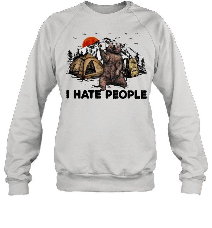 I Hate People Camping Bear  Unisex Sweatshirt