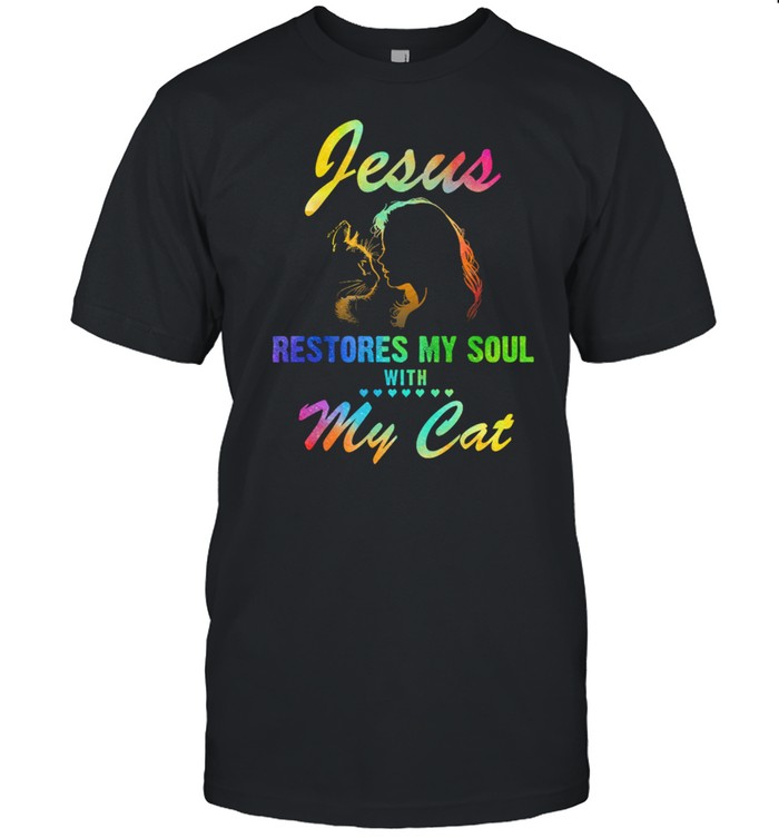 Jesu restores my soul with my cats shirt Classic Men's T-shirt