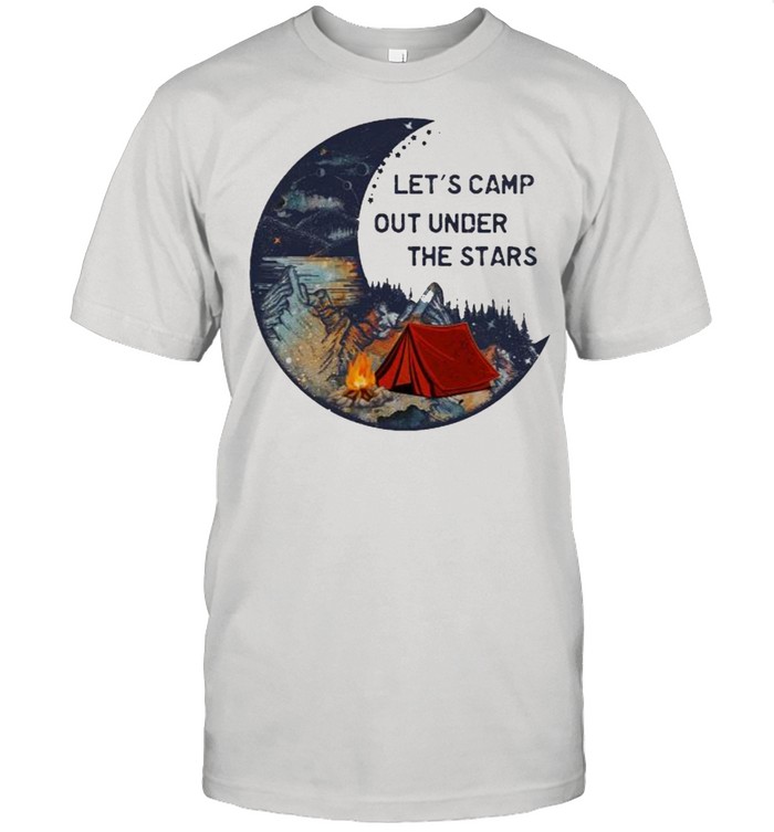 Lets camp out under the stars camping moon shirt Classic Men's T-shirt