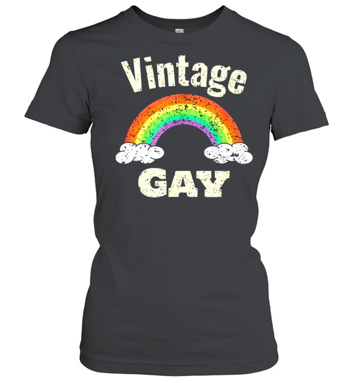 Rainbow Vintage Gay Shirt Classic Women'S T-Shirt