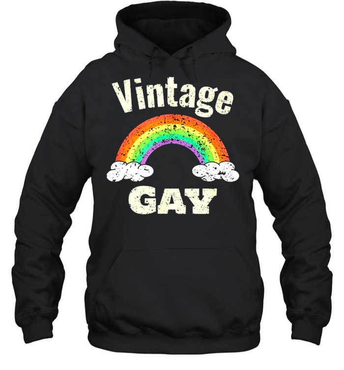 Rainbow Vintage Gay Shirt Unisex Hoodie