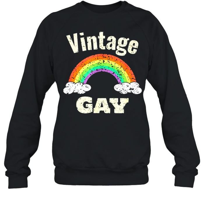 Rainbow Vintage Gay Shirt Unisex Sweatshirt