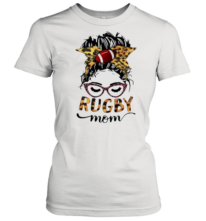 Rugby Mom Lepoard  Classic Women'S T-Shirt