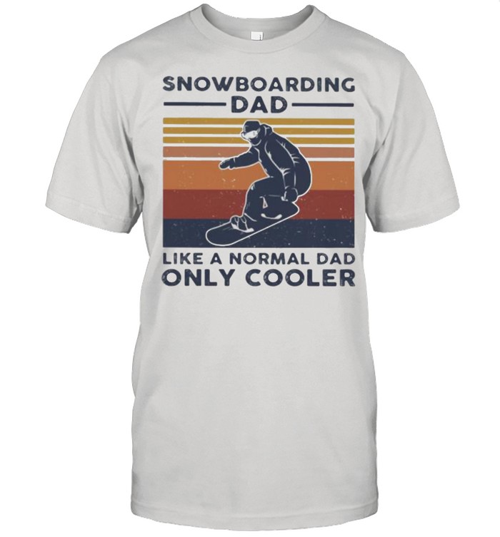 Snowboarding Dad Like A Normal Dad ONly Cooler Vintage  Classic Men's T-shirt