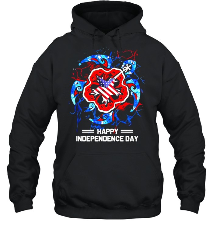 Turtle Happy Independence Day Star Shirt Unisex Hoodie
