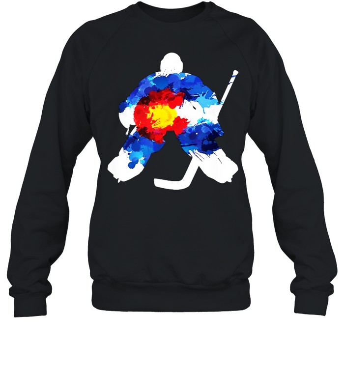 Colorado Hockey Goalie Watercolor T- Unisex Sweatshirt