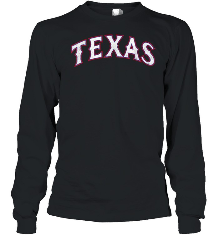 Vintage Texas Baseball T- Long Sleeved T-Shirt
