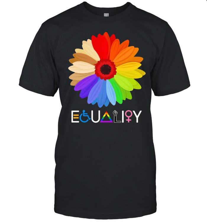 Equality flower black live matter lgbt shirt Classic Men's T-shirt