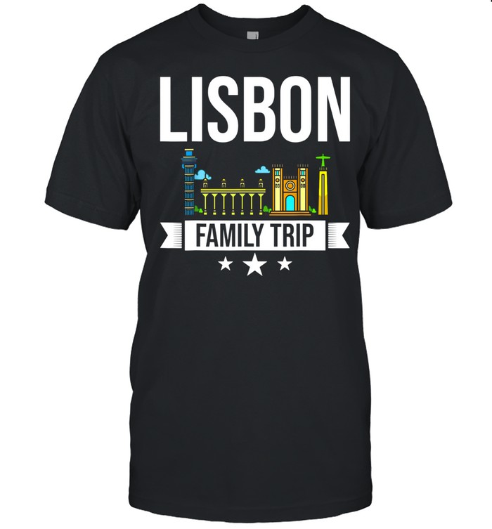 Lisbon Portugal City Trip Skyline Map Travel shirt Classic Men's T-shirt