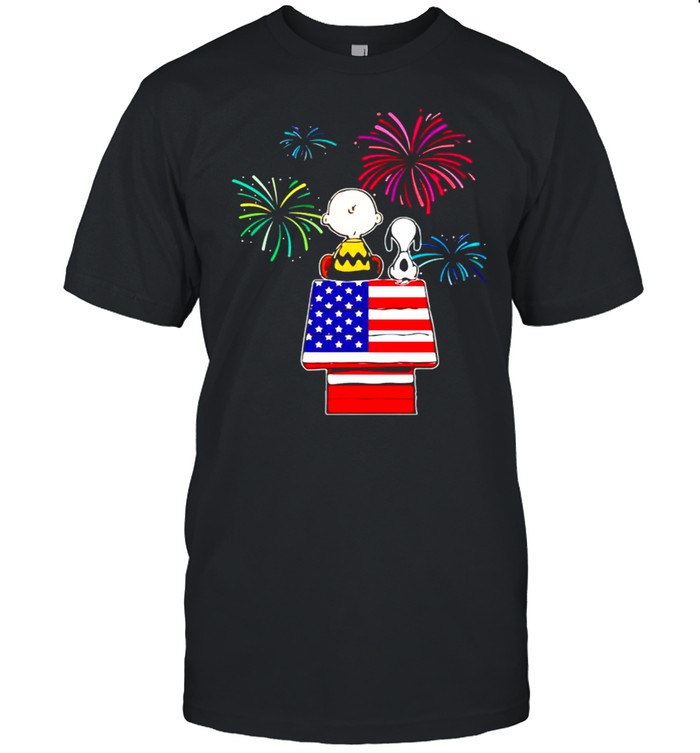 Snoopy and Charlie Brown happy 4th of July shirt Classic Men's T-shirt