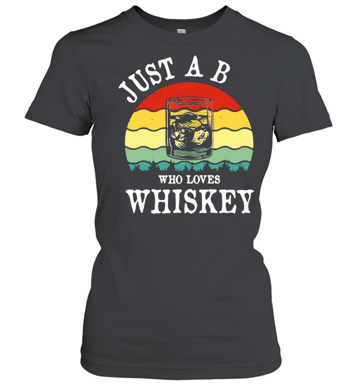 Just A Boy Who Loves Whiskey Vintage T-shirt Classic Women's T-shirt