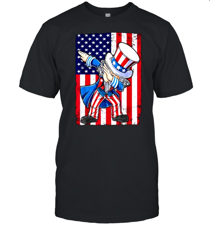 Dabbing Uncle Sam 4th of July USA Flag T- Classic Men's T-shirt
