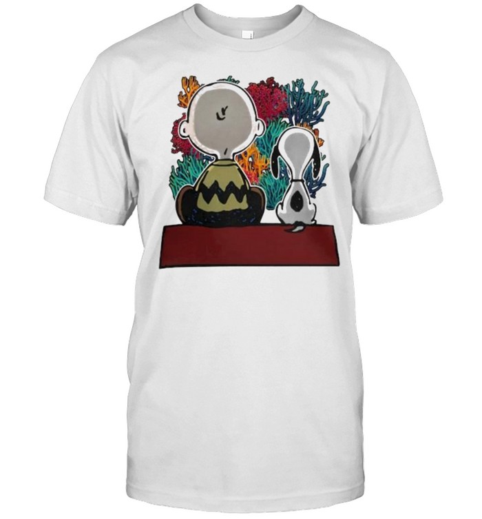 Snoopy And Friend See Ocean  Classic Men's T-shirt