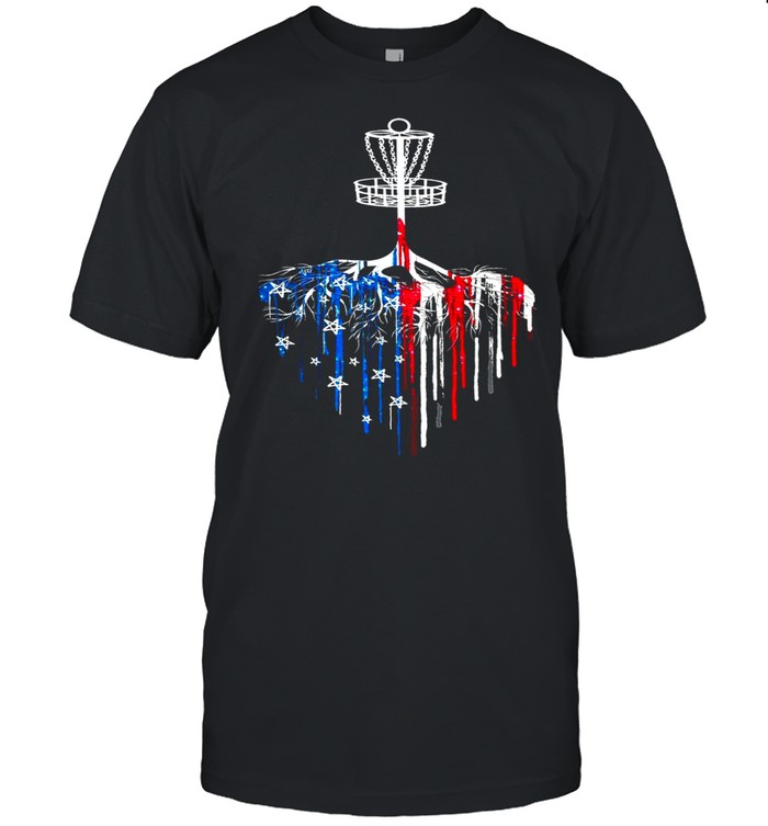 Disc Golf American Flag Bleeding shirt Classic Men's T-shirt