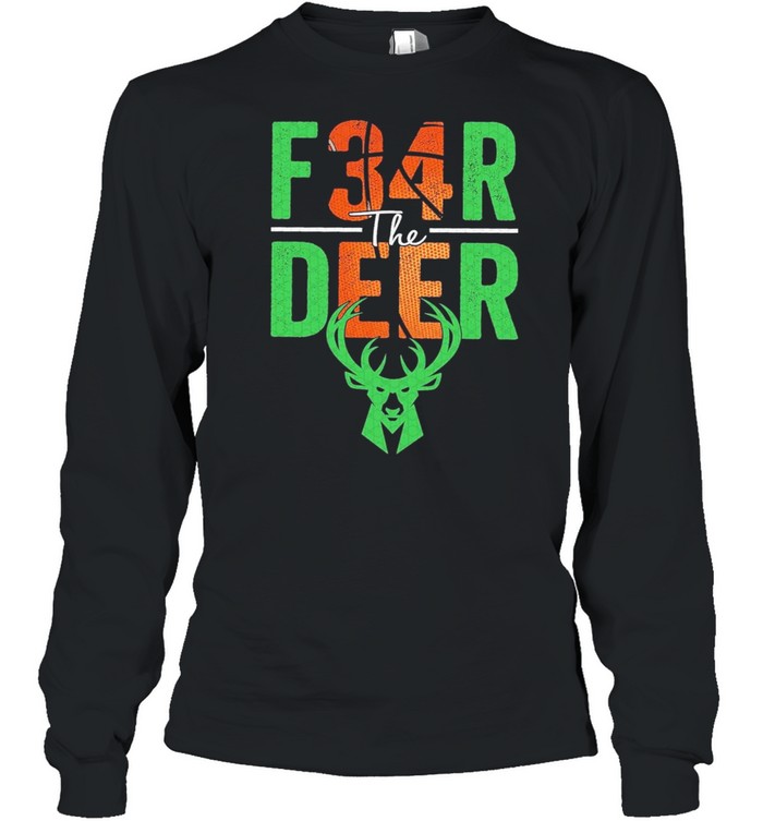 Fear The Deer Milwaukee Basketball And Hunting Shirt Long Sleeved T-Shirt