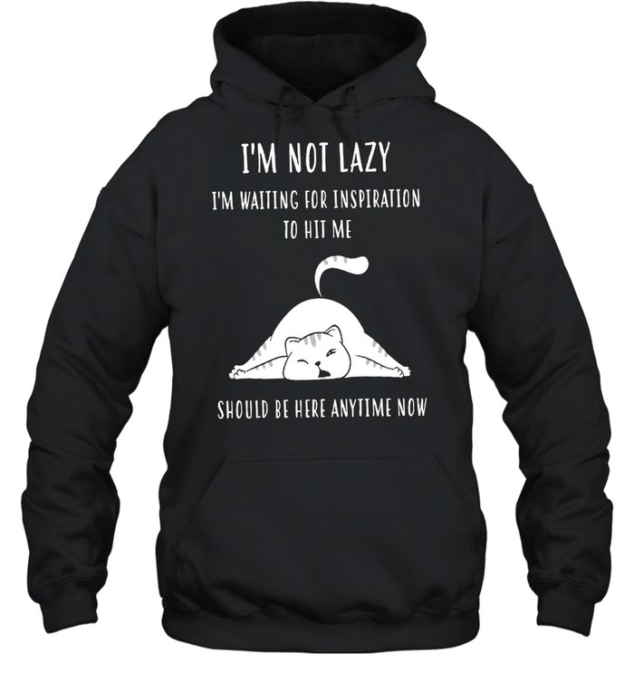 Im Not Lazy Im Waiting For Inspiration To Hit Me Should Be Here Anytime Now Shirt Unisex Hoodie