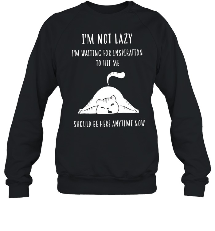 Im Not Lazy Im Waiting For Inspiration To Hit Me Should Be Here Anytime Now Shirt Unisex Sweatshirt