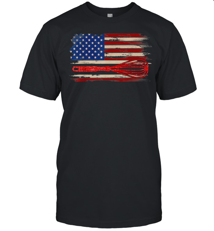 Vintage Whisk With American Flag BakerBaking shirt Classic Men's T-shirt