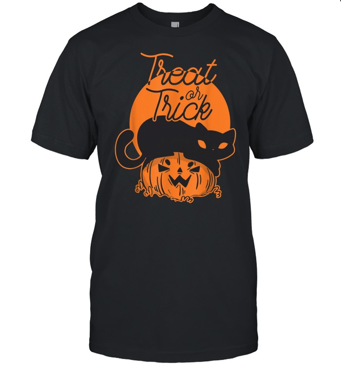 Cat Pumpkin Treat or Trick Halloween shirt Classic Men's T-shirt