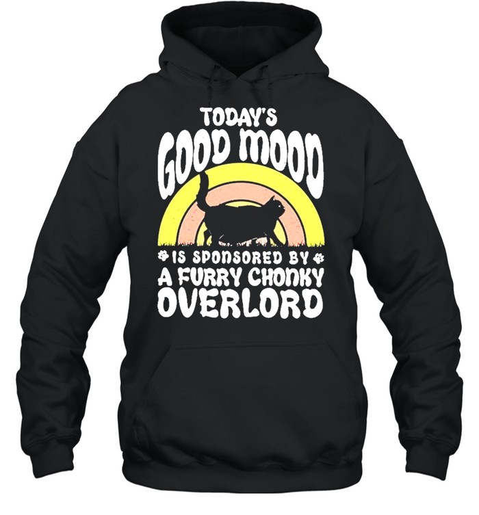Cat Todays Good Mood Is Sponsored By A Furry Chonky Overlord Shirt Unisex Hoodie