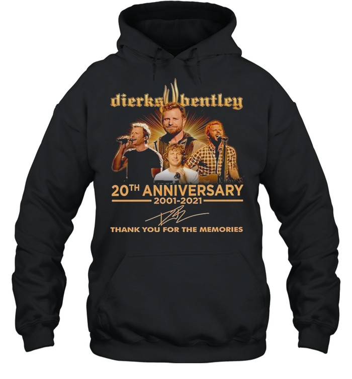 Dierks Bentley 20Th Anniversary 2001 2021 Thank You For The Memories Shirt Unisex Hoodie