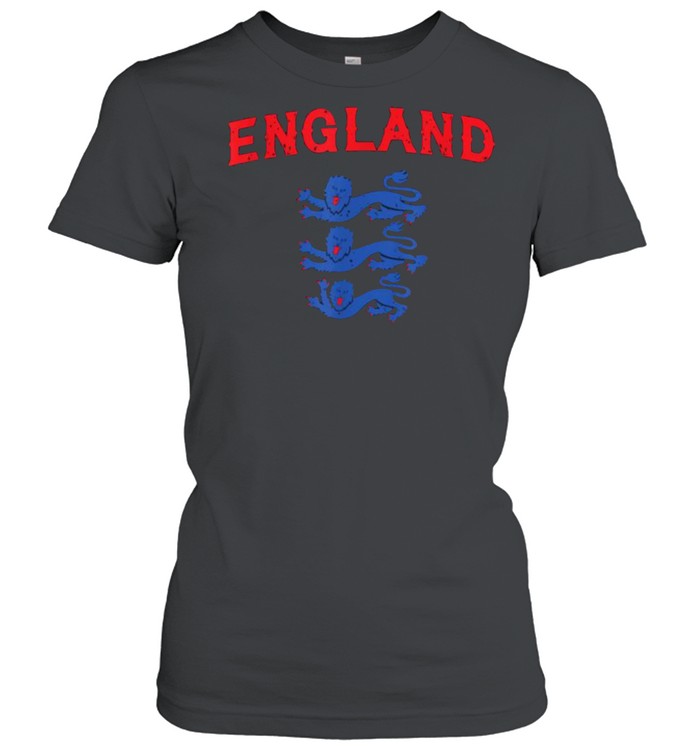 England Three Heraldic Lions Crest Soccer Football 2020 2021 Classic Womens T Shirt