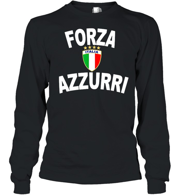 Italy Forza Azzurri Soccer Jersey Italia Flag Football Gift Long Sleeved T Shirt