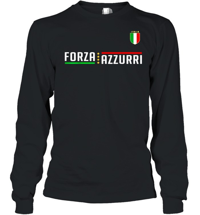 Italy Jersey Soccer National Football Forza Azzurri 2021 Long Sleeved T Shirt