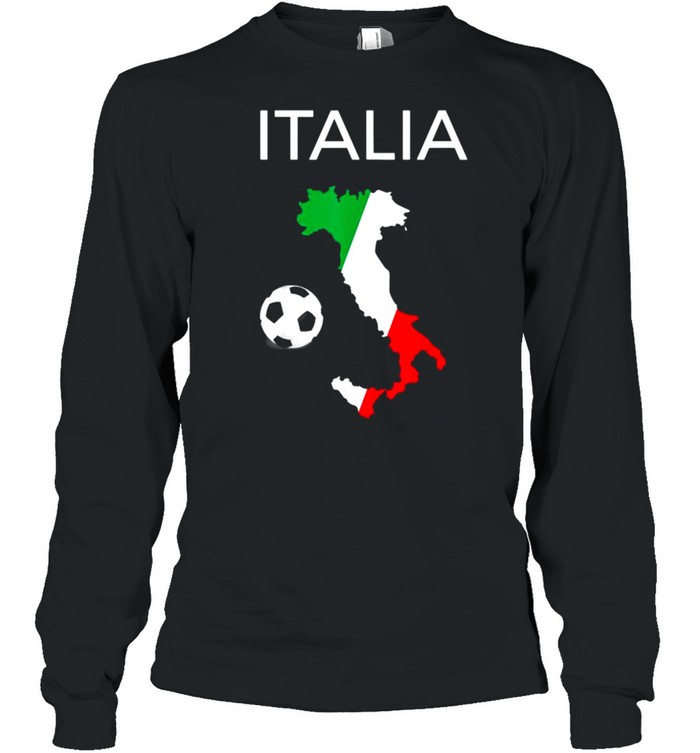 Italy Soccer Italian Italia Forza Azzurri T- Long Sleeved T-Shirt