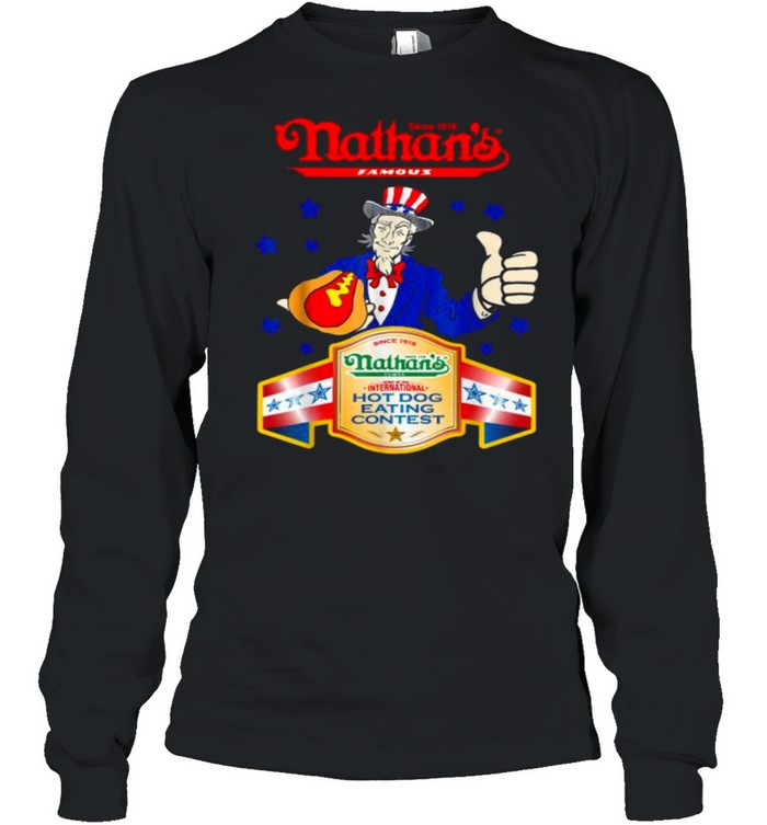 Joey Chestnut Nathans Hot Dog Eating Contest 2021 T- Long Sleeved T-Shirt