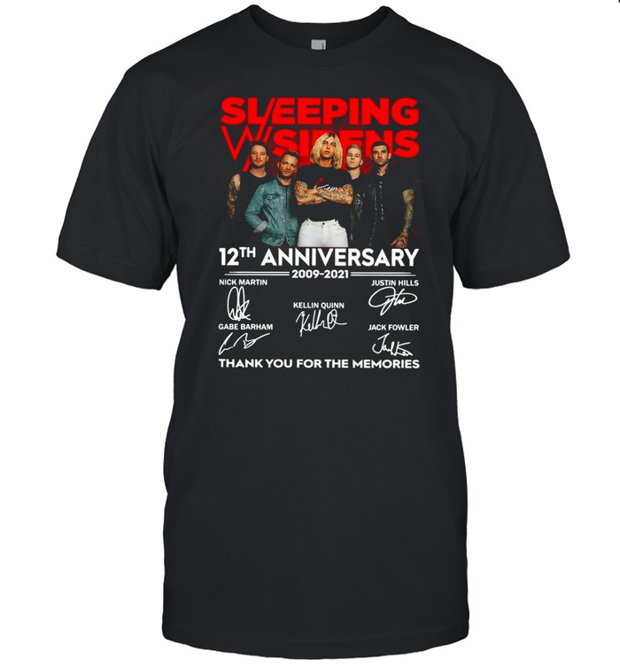 Sleeping Sirens 12th Anniversary 2009-2021 Thank You For The Memories T-shirt Classic Men's T-shirt