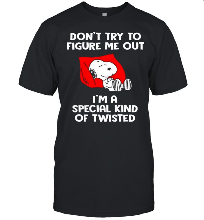 Snoopy dont try to figure me out Im a special kind of twisted shirt Classic Men's T-shirt