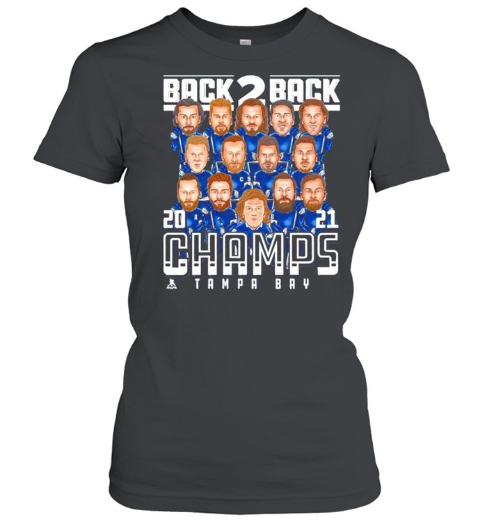 Tampa Bay Lightning Back 2 Back 2021 Champs Shirt Classic Womens T Shirt