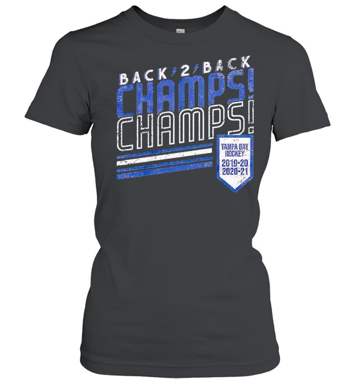 Tampa Bay Lightning Back 2 Back Champs Champs Shirt Classic Womens T Shirt