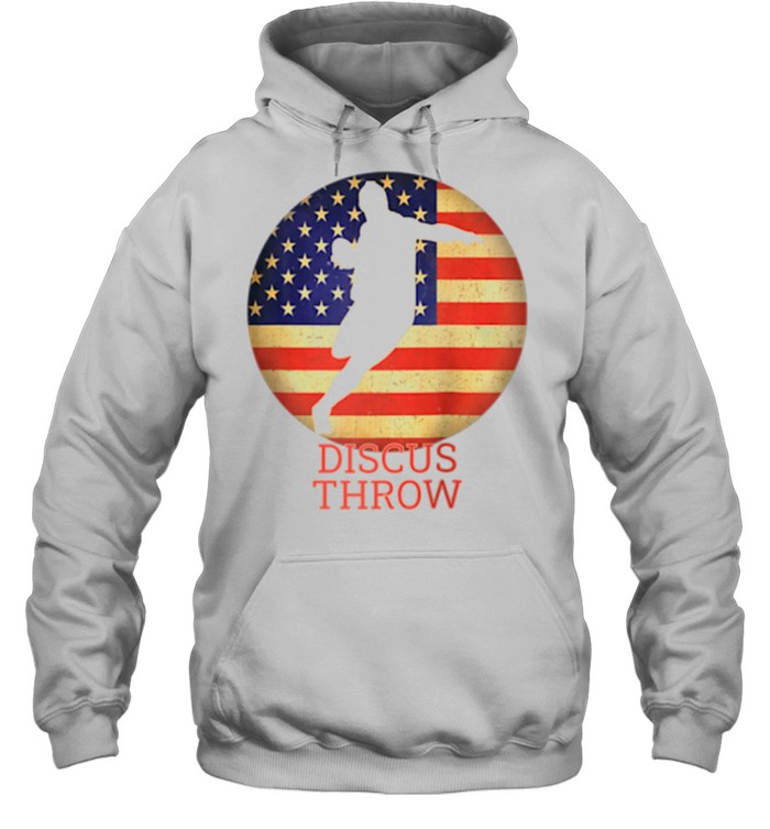 Track And Field Usa Team Thrower Proud American Discus Throw Shirt Unisex Hoodie