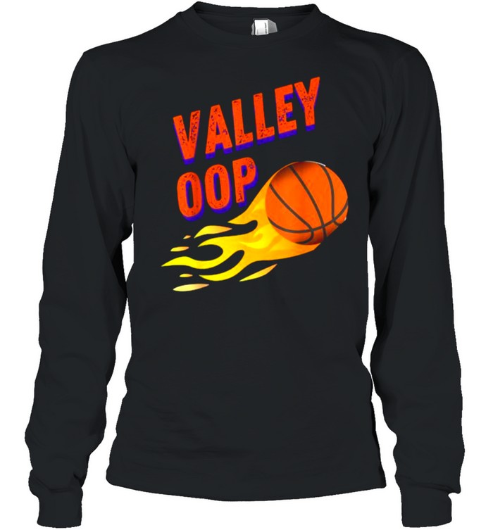 Valley Oop Basketball Retro Grunge T- Long Sleeved T-Shirt