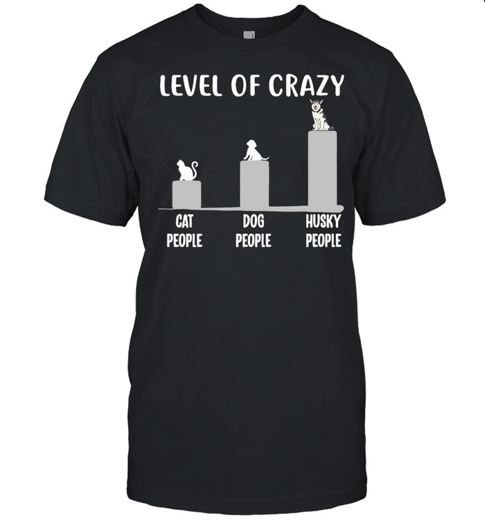 Husky Level Of Crazy Cat People Dog People Husky People T-shirt Classic Men's T-shirt