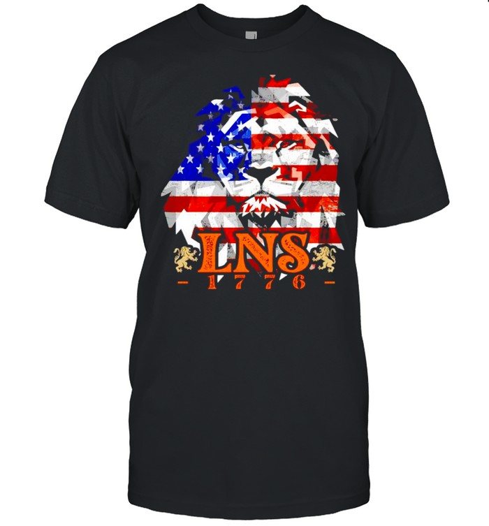 LNS 1776 lion American flag shirt Classic Men's T-shirt