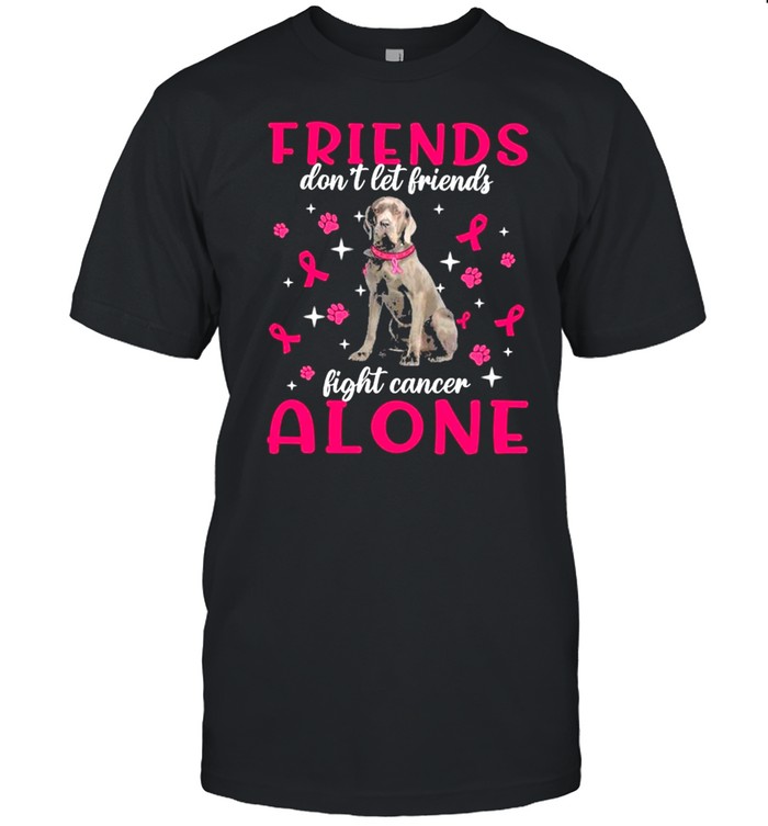 Neapolitan Mastiff Friends dont let Friends fight cancer Alone Pink shirt Classic Men's T-shirt