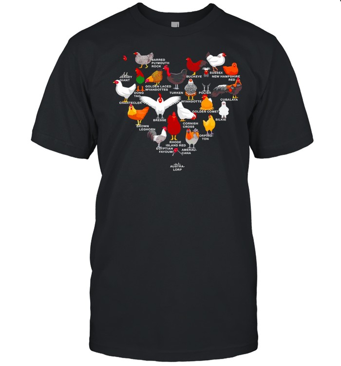 Chickens Heart Barred plymouth rock jersey shirt Classic Men's T-shirt