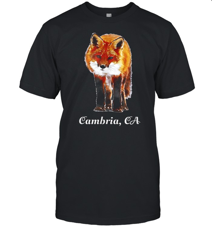 Cambria California Watercolor Paint Wild Fox Outdoor shirt Classic Men's T-shirt